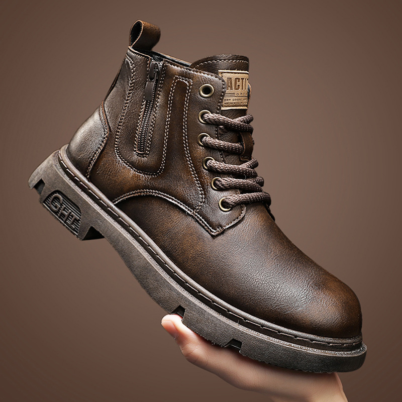 Men's British style short boots - Image 4