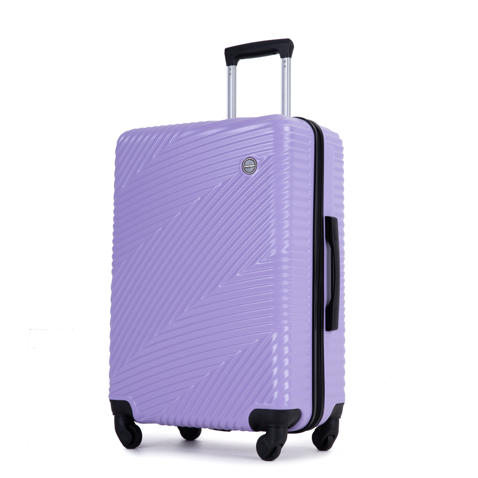 3 Piece Luggage Sets PC+ABS Lightweight Suitcase with Two Hooks Spinner Wheels (20/24/28) Light Purple - Image 10