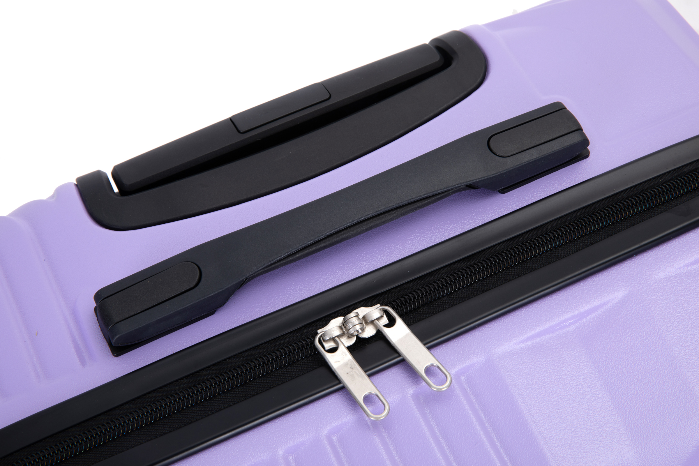 3 Piece Luggage Sets PC+ABS Lightweight Suitcase with Two Hooks Spinner Wheels (20/24/28) Light Purple - Image 8