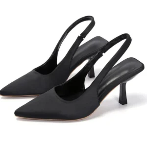 Point Toe Kitten Heel Slingback Pumps
