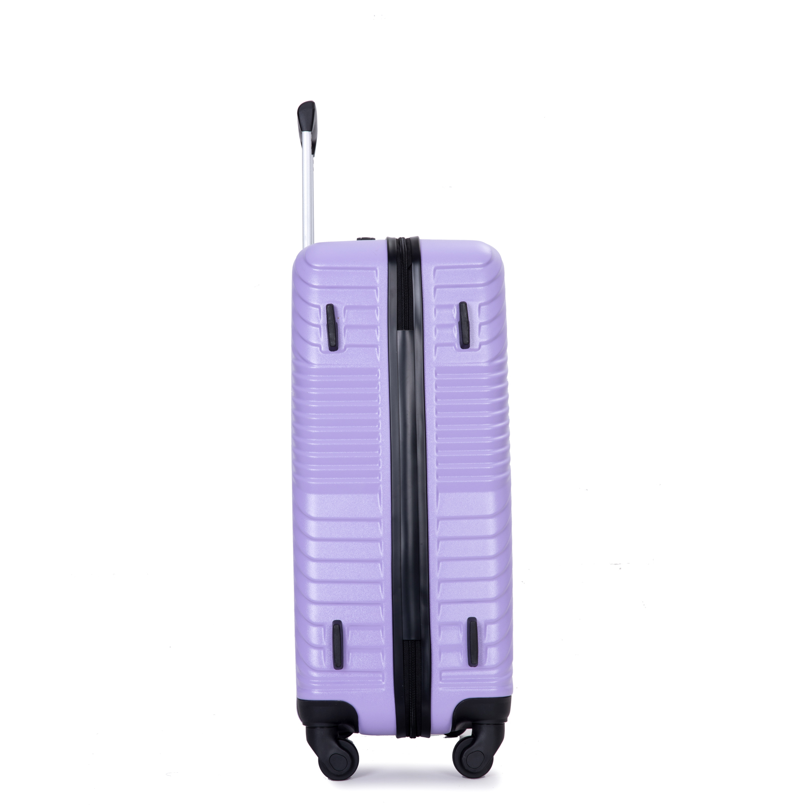 3 Piece Luggage Sets PC+ABS Lightweight Suitcase with Two Hooks Spinner Wheels (20/24/28) Light Purple - Image 7