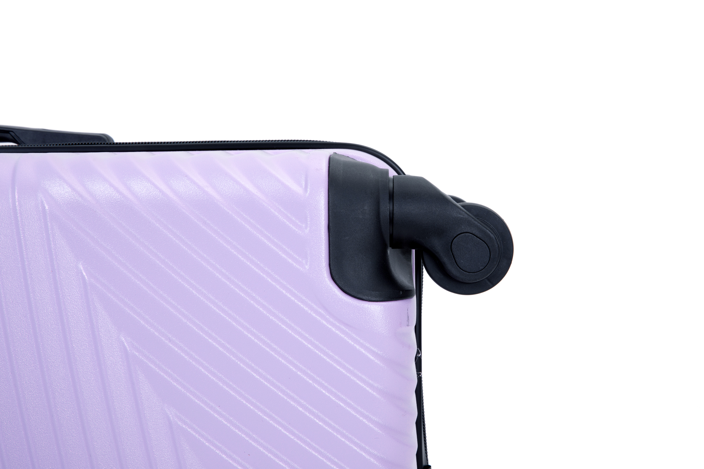 3 Piece Luggage Sets PC+ABS Lightweight Suitcase with Two Hooks Spinner Wheels (20/24/28) Light Purple - Image 3