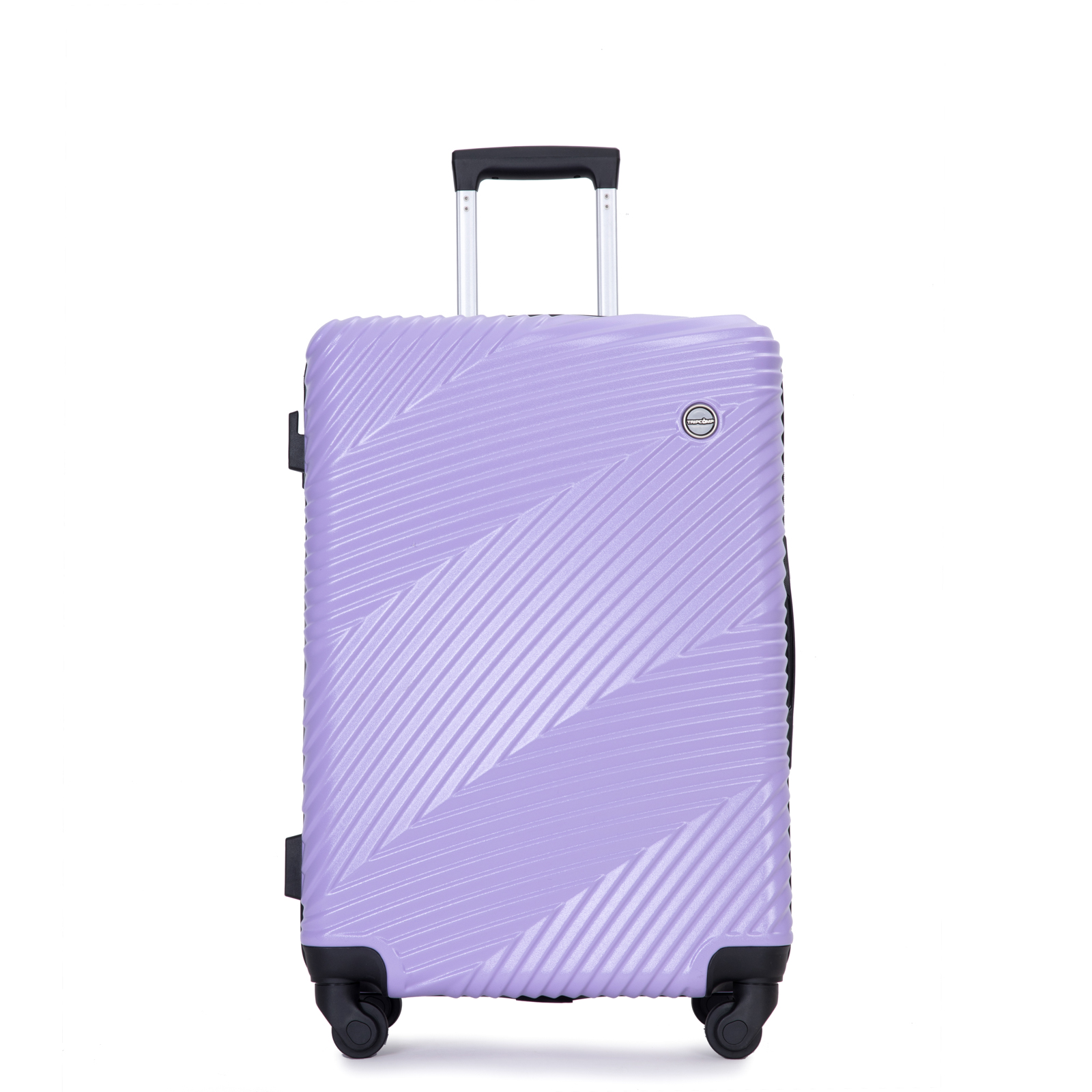3 Piece Luggage Sets PC+ABS Lightweight Suitcase with Two Hooks Spinner Wheels (20/24/28) Light Purple - Image 6