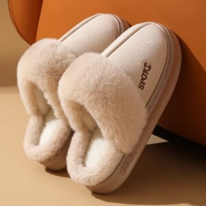 Women’s Plush Furry Slippers — Warm Cozy Indoor House Shoes, Soft EVA Sole, Multiple Colors